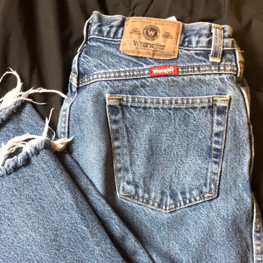 High Waisted Cropped Cut off Jeans Wrangler